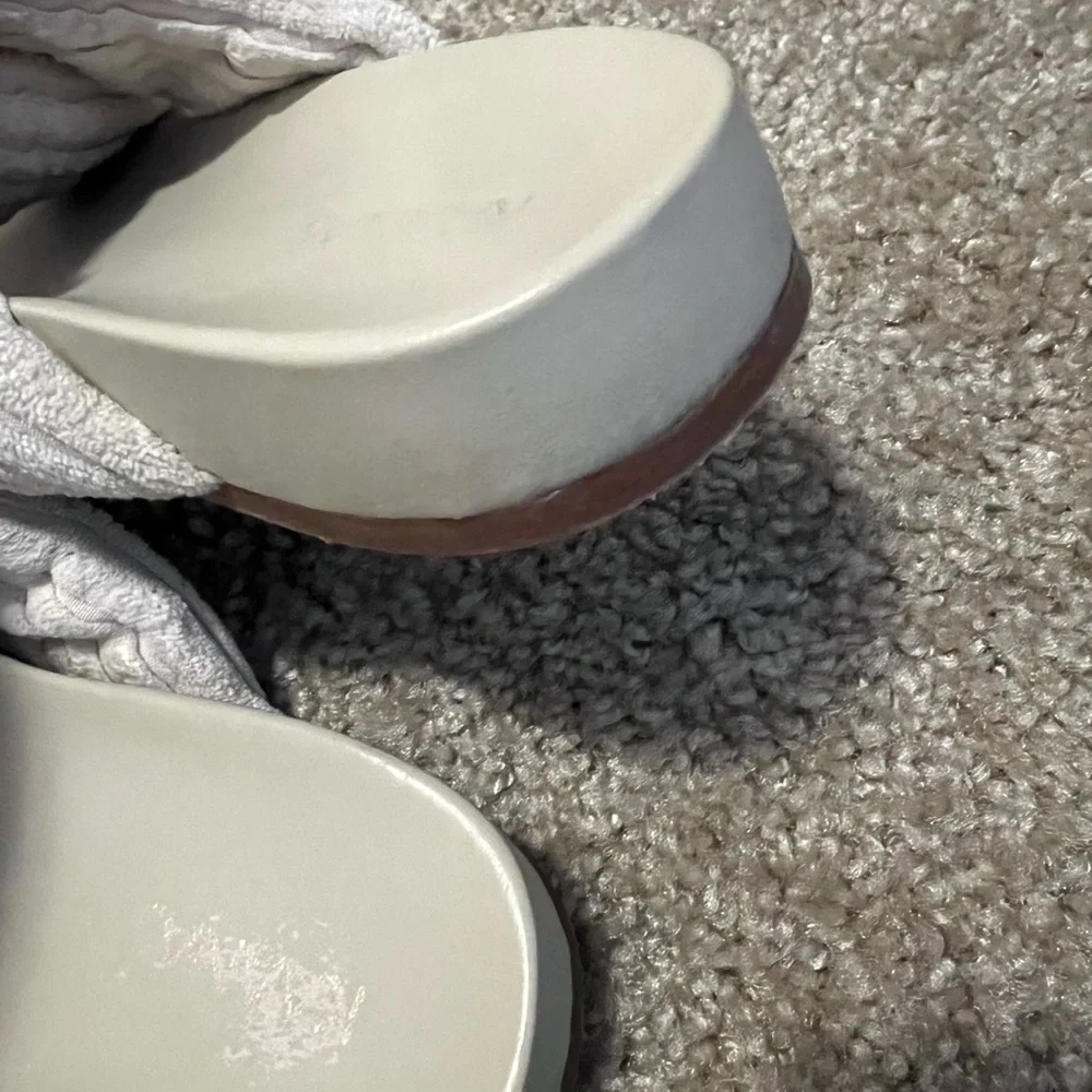 KAANAS Sinatra Slides ivory 9 soft velour‎